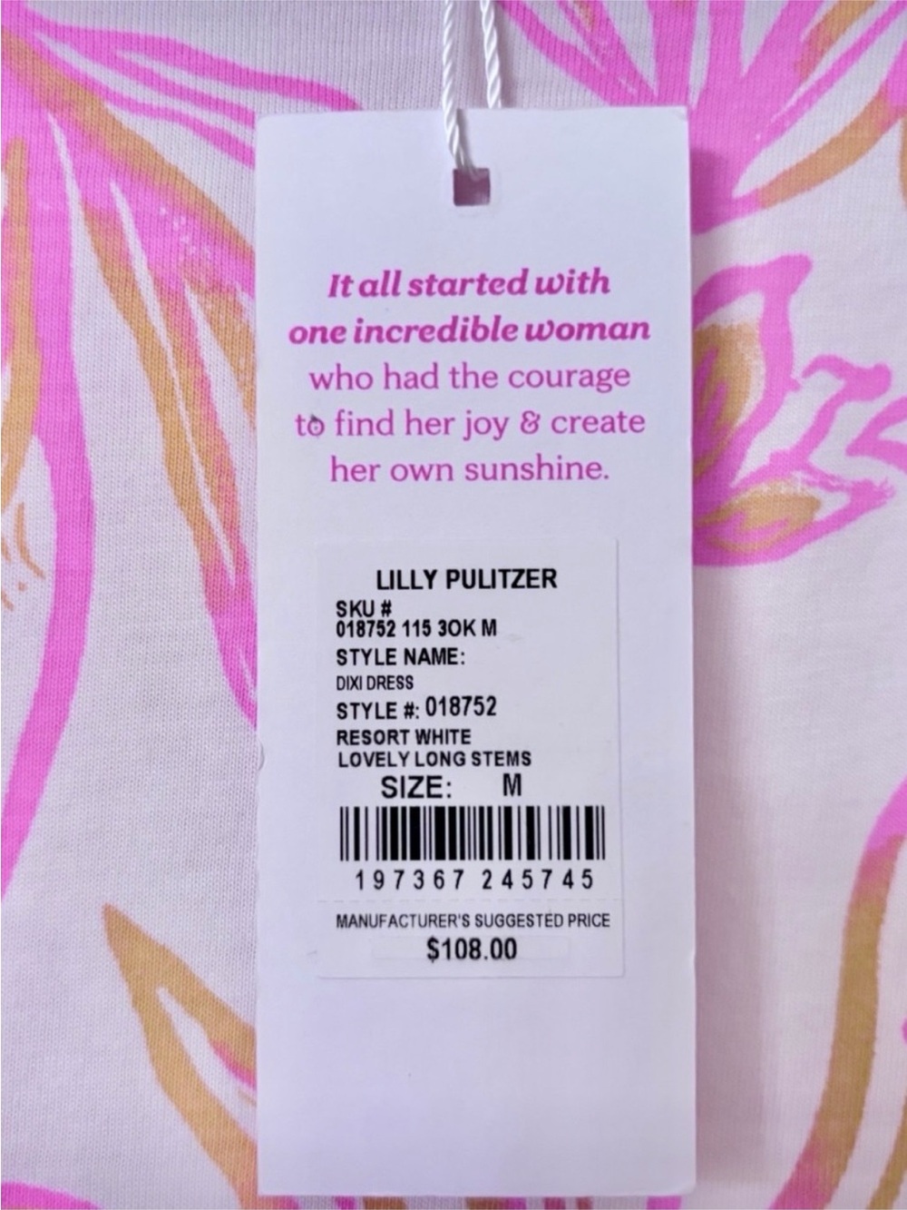 Lilly Pulitzer Dixi Cotton Summer Sleeveless Pink White Ruffle Mini Dress Size M - Picture 4 of 6